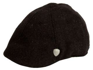 Ben Sherman Melton Wool Driving Flat Cap Hat with Logo  