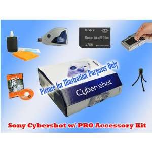  Sony Cybershot Black DSC T2 W/ 2GB PRO Accessory Kit 