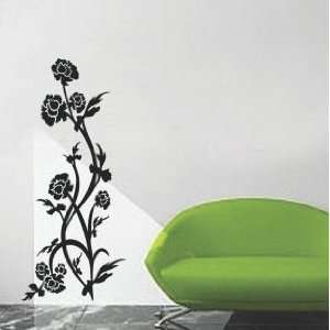 Growing Flowers (Black)   Loft 520 Home Decor Vinyl Mural Art Wall 