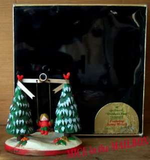 OUTDOOR FUN~1979~Hallmark Ornament~Girl/Swing/Swinging  