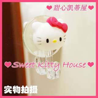 2Pcs creative hello kitty towel hook with suction cup lovely home 
