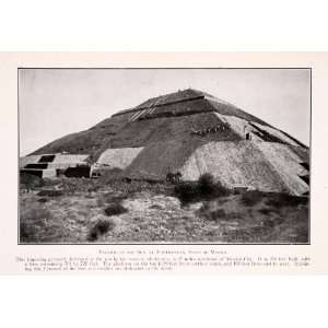  1911 Halftone Print Pyramid Sun Teotihuacan Mexico Pre 