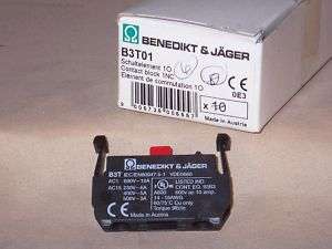 Benedikt & Jager B3T01 1NC contact block (NIB)  