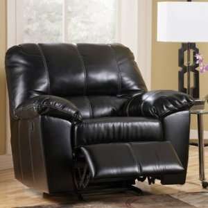  Market Square Decker Black Recliner with Power Furniture 