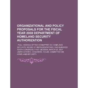  Organizational and policy proposals for the fiscal year 