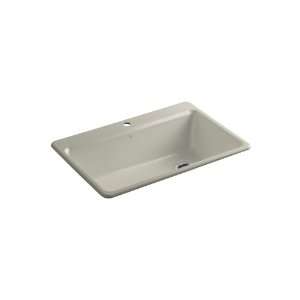 KOHLER K 5871 1 G9 Riverby Self Rimming Single Basin Kitchen Sink with 