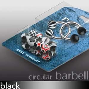   Black Balls   14G (1.6mm), Length 11mm, Ball Size 5mm, Sold as a Pair