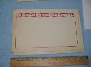 Vintage Back to School Store Signs Pasteboard  