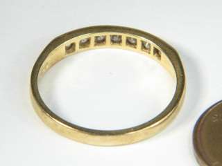 QUALITY VINTAGE ENGLISH 18K GOLD DIAMOND BAND ETERNITY RING  