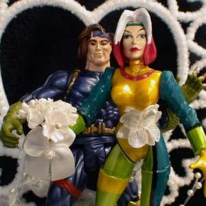 Gambit & Rogue Marvel Comic Wedding Cake Topper Groom  