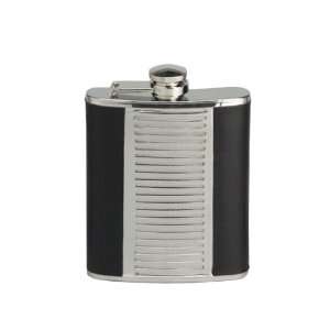 COLLINSTM Simulated Leather and Metal Flasks Metal Center 