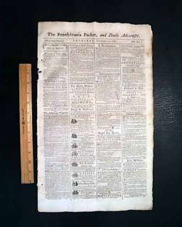 Day After U.S. CONSTITUTION Creation 1787 Old Newspaper Illustrated 