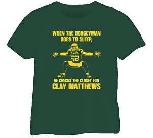 Clay Matthews Boogeyman Packers T Shirt  