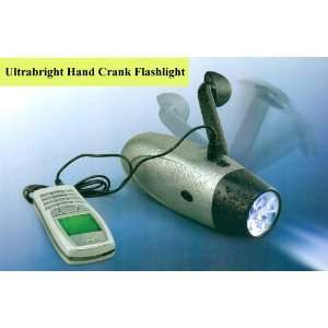  Bright Hand Crank 5 LED Dynamo Flashlight Nokia Charger 