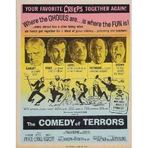  The Comedy of Terrors Poster Movie B 11x17