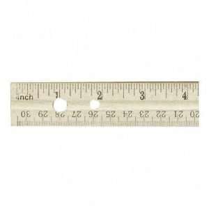  Hardwood Ruler, English/Metric, 12 Long, Wood   English/Metric 