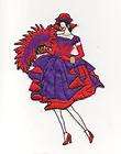 iron on embroidery fabric lg applique red hat society lady