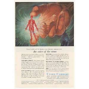   Union Carbide Atoms Radioisotopes Bloodstream Print Ad