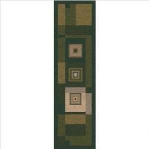  Stainmaster® Bloques Rug   Deep Olive (21x78 Runner 