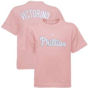 Majestic Philadelphia Phillies #8 Shane Victorino Preschool Girls Pink 