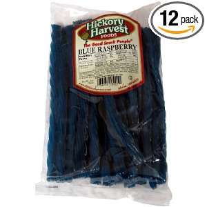 Hickory Harvest Blue Raspberry Licorice Twist, 8 Ounce Bags (Pack of 