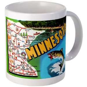  1960s Minnesota Map Minnesota Mug by  Kitchen 