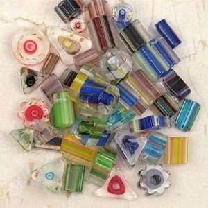   Blown Furnace Glass Beads Primary Colors 3.5oz Mix