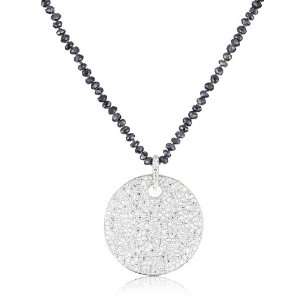    Mary Louise Large Pave Black & Blue Spinel Necklace Jewelry