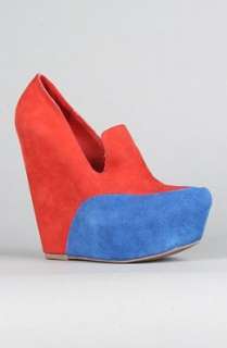   Shoes The Zinger Shoe in Red and Blue Suede,Shoes for Women Shoes