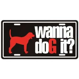  New  Bluetick Coonhound / Wanna Dog It ?  License Plate 