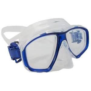  Dive Spearfishing Snorkeling Blue Silicone Mask