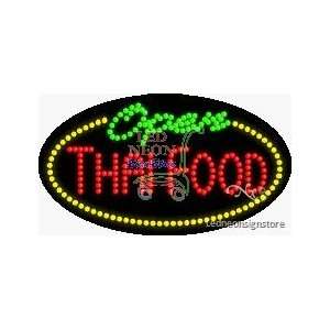  Thai Food Open LED Business Sign 15 Tall x 27 Wide x 1 