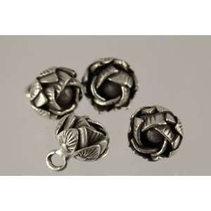 Lovely Rose Thai Sterling Silver Charms Karen Handmade From Thailand 