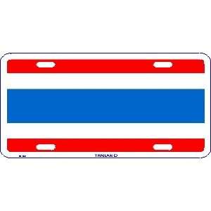  Thailand Thai Country Flag Embossed Metal License Plate 