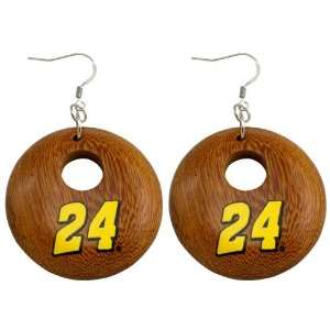  Dayna Pro Jeff Gordon Round Wooden Earrings Sports 