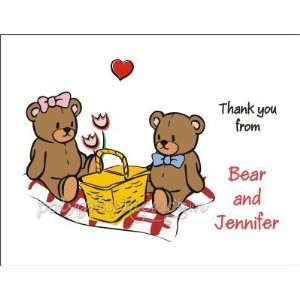 Teddybear Couple Picnic Party Note Cards Toys & Games