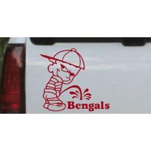  Pee On Bengals Car Window Wall Laptop Decal Sticker    Red 