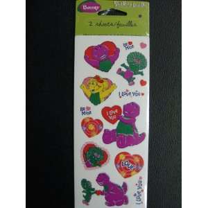  Barney Stickety Doo Da Valentine Stickers 