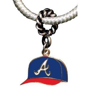 com Atlanta Braves Charm Cap with Connector Fits Most Large Hole Bead 
