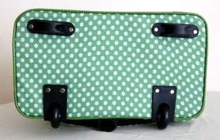   /Laptop Bag Tote Duffel Rolling Wheel Padded Case Dots Lime Green
