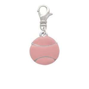   Pink Tennisball   Silver Plated Clip on Charm [Jewelry] Jewelry