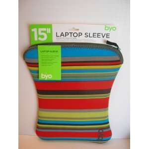  byo 15 Laptop Sleeve with colored stripes Electronics