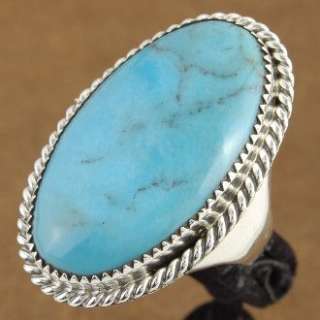   Navajo Robins Egg Turquoise Sterling Silver Ring by Dawes  