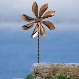  Metal Daisy Kinetic Spinning Sculpture