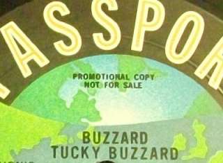 Tucky Buzzard 1974 PROMO LP Bill Wyman PPS 98001  