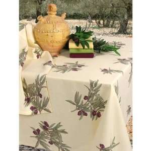 Couleur Nature 160ERFIGVA Figari Vanille 63 Round Tablecloth  