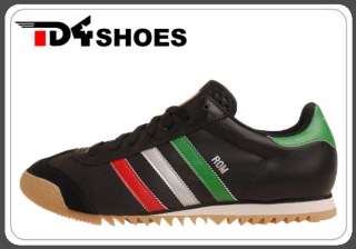 Adidas Originals Rom Retro Black Green Silver Gum Mens Casual Shoes 