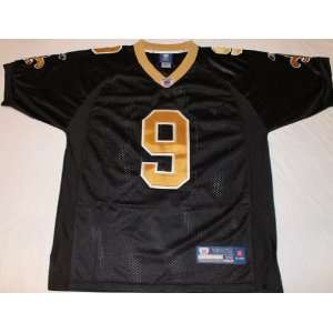  Drew Brees New Orleans Saints Black Sewn Jersey   Size 48 