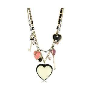  Betsey Johnson Valentines Day Heart Charm Necklace 