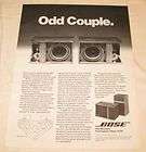 Vintage Bose 301 Direct Reflecting Speakers PRINT AD